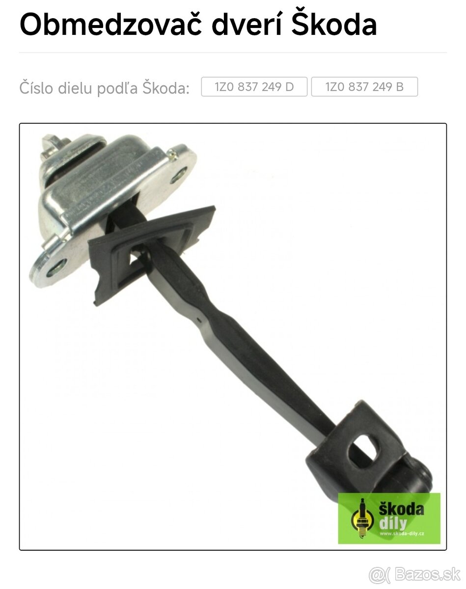 Obmedzovač dveri Octavia 2 - 4