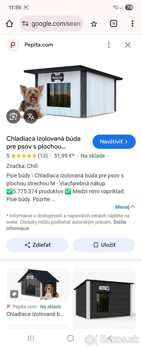 Chladiaca izolovaná búda pre psov s plochou strechou M - 4