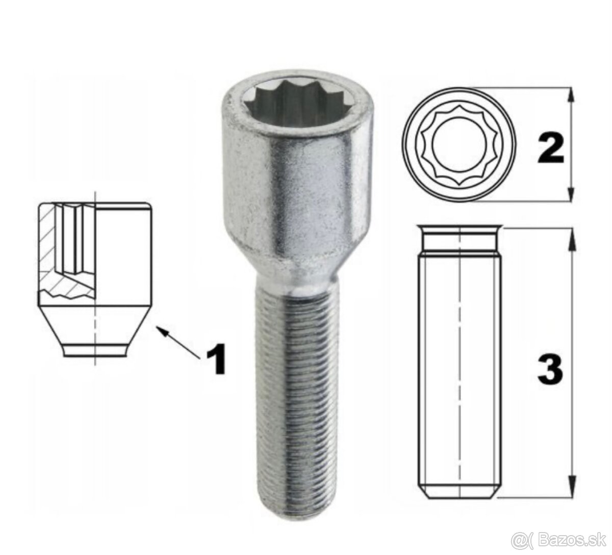 Predĺžené skrutky Carbonado M14 - 4