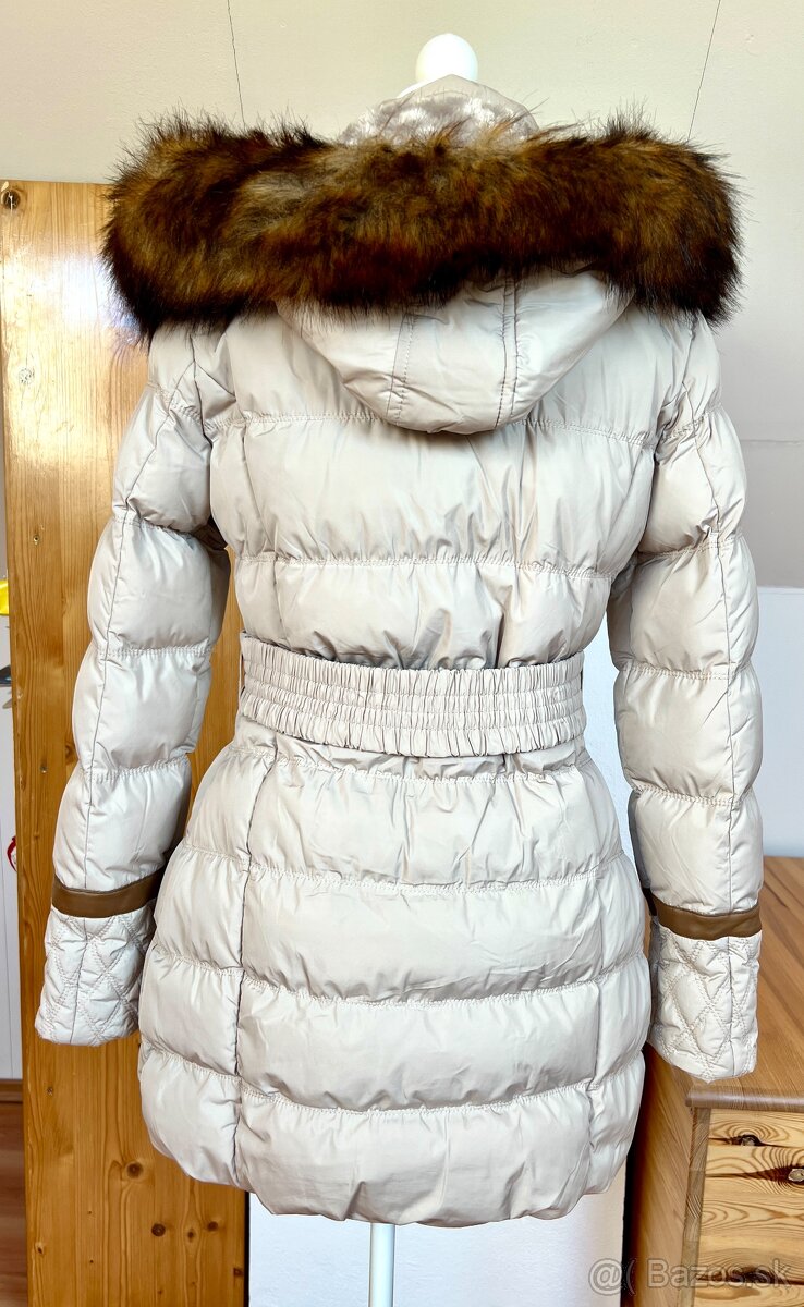 Béžová zimná bunda, S - 4
