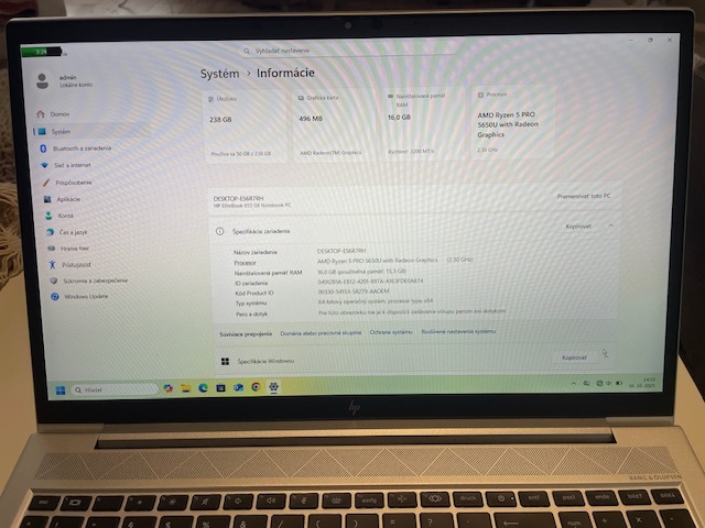 Paradny HP EliteBook 855 G8 i7 TOP STAV - 4