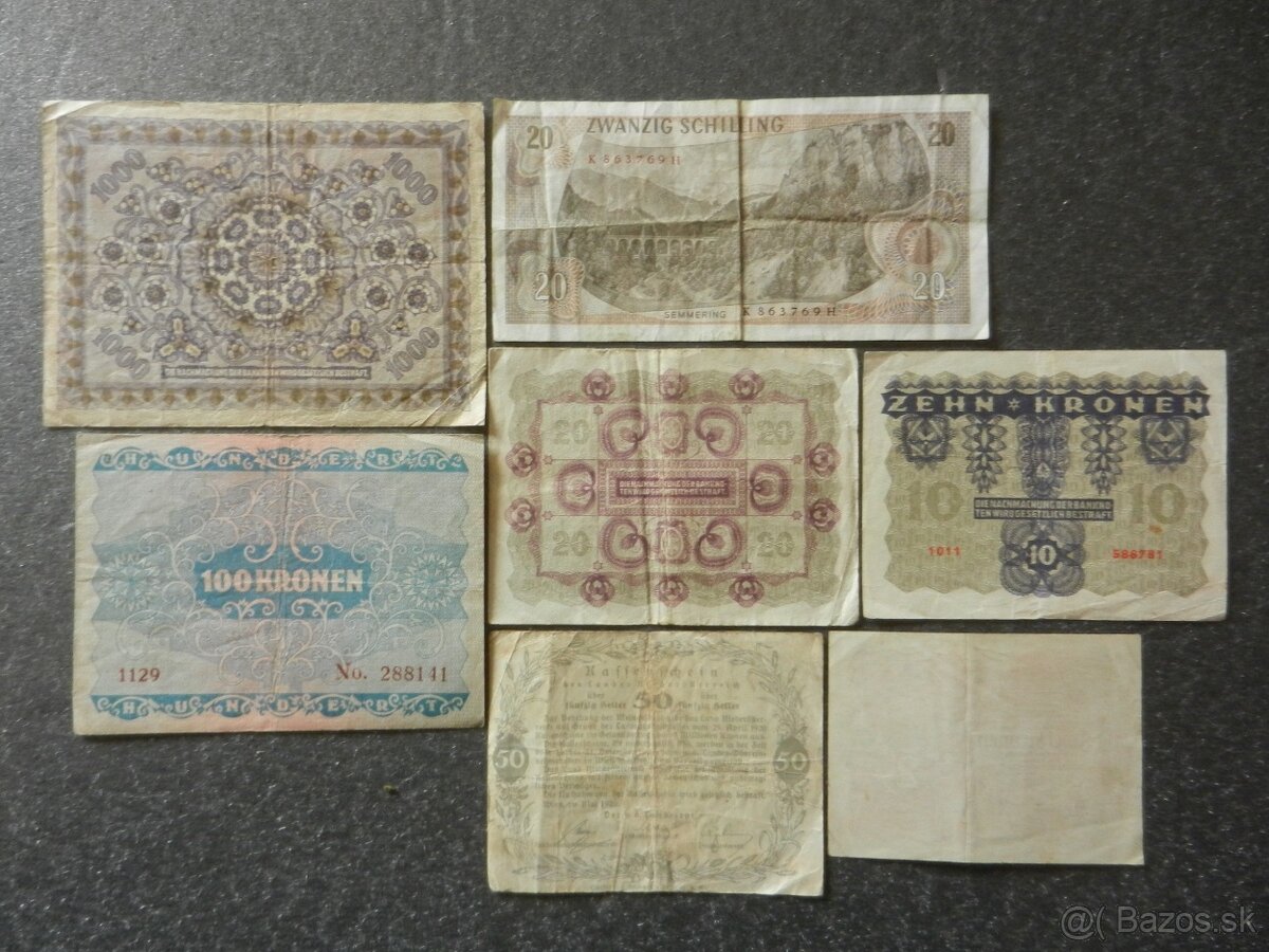 Bankovky staré RU a staré Rakúsko - 4