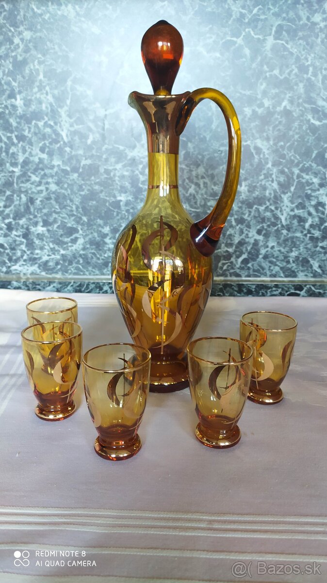 Art deco - poháre a karafa - 4