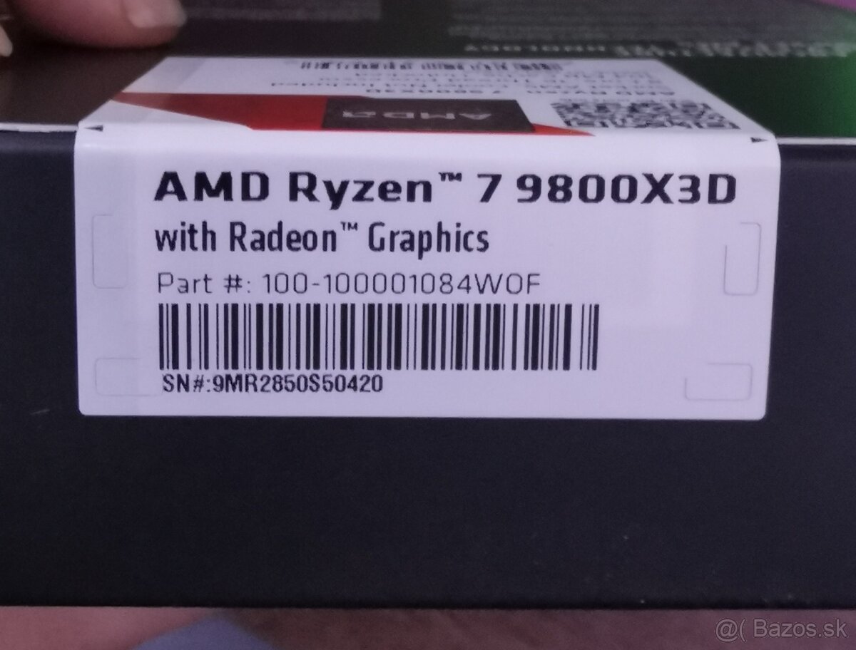 NOVÝ, NEROZBALENÝ AMD Ryzen 7 9800X3D - 4