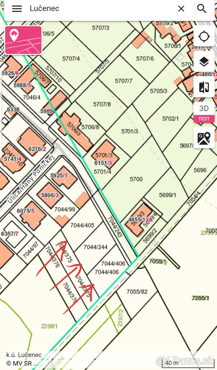 Stavebný pozemok pre RD - 4