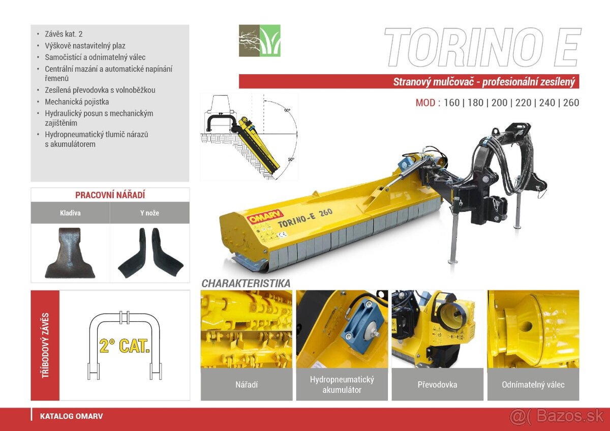 Stranový mulčovač OMARV TORINO 260 E - 4