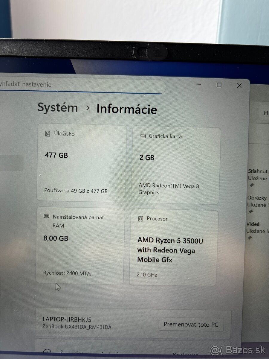 ASUS ZenBook RM413DA Ryzen 5 / 8GB / 512GB SSD - 4