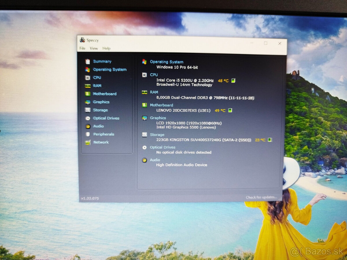 notebook Lenovo E450 - Core i5, 8GB, 240GB SSD, W10 - 4