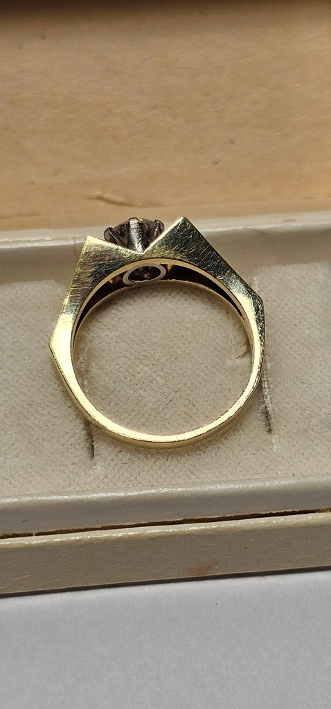 14k zlatý prsteň 0,78ct - 4
