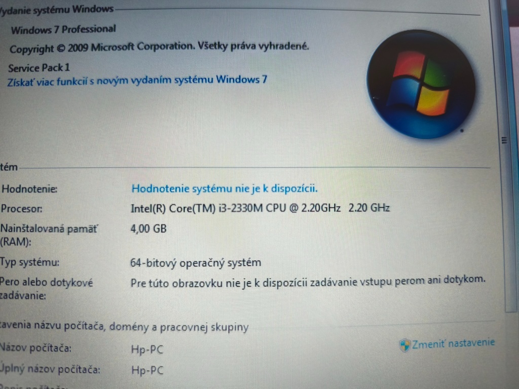 predám Hp probook 4330s , Intel core i3 , 4gb ram , Win 7 - 4