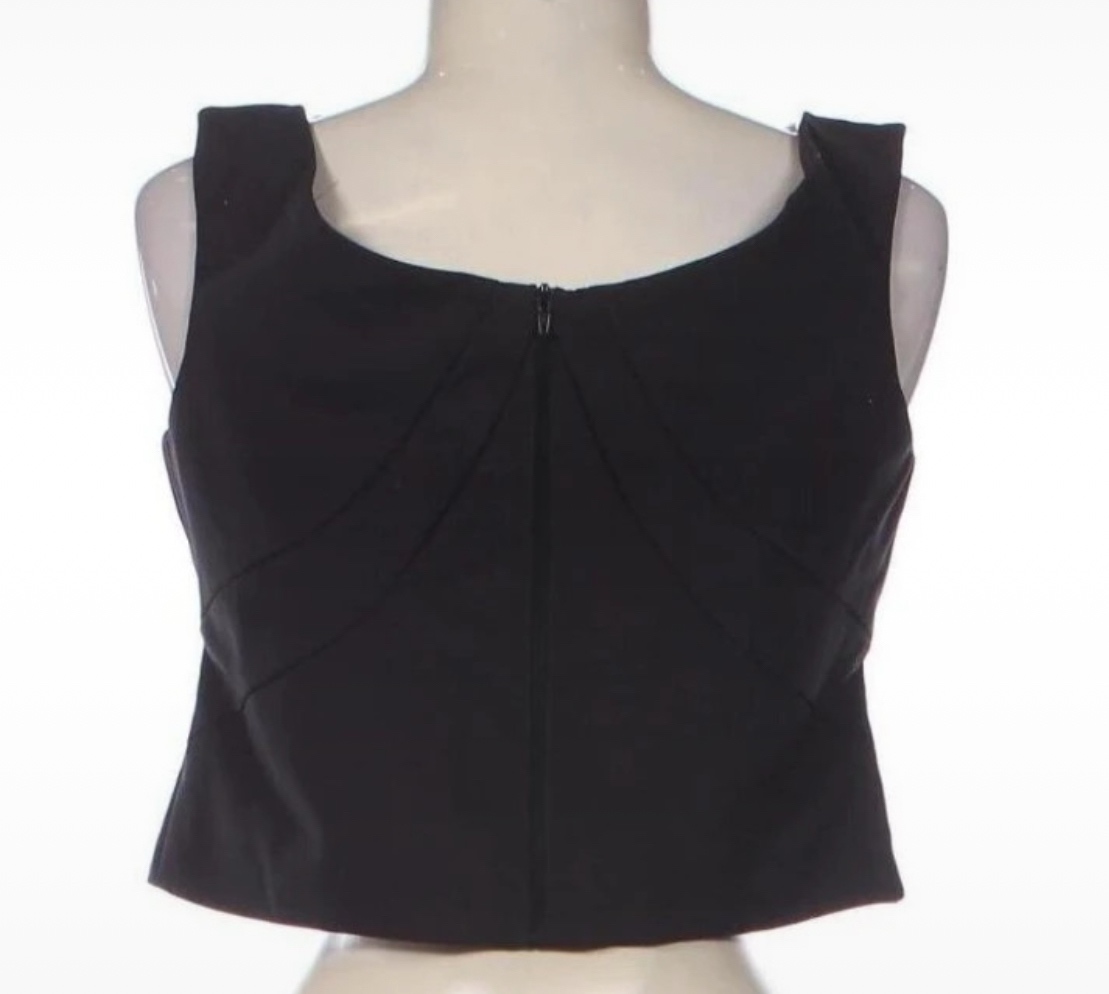 čierny cropp top - 4