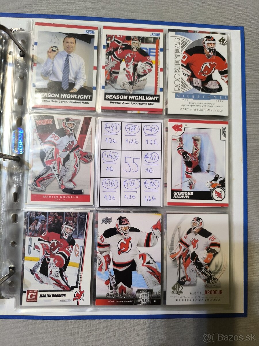 Hokejové kartičky - Martin Brodeur 3 - 4