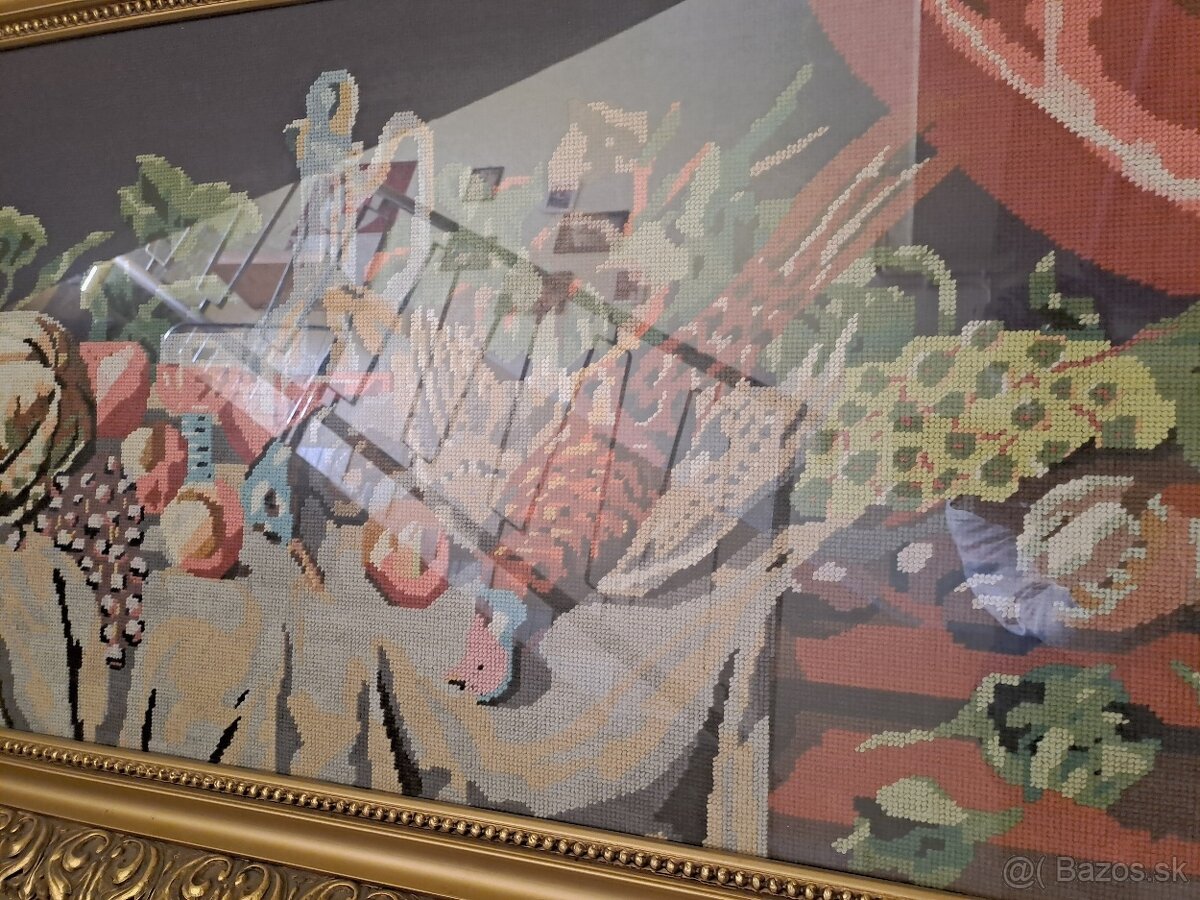 Predám ručne vyšívaný obraz 126x63 - 4