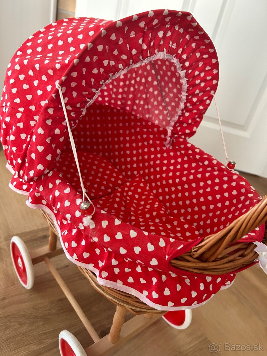 Predám prútený kočík pre bábiky - 4