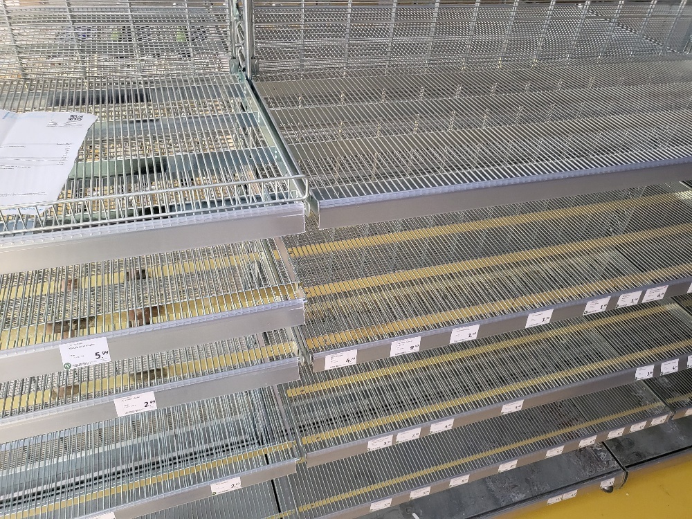 Obojstranný obchodný policový regál Wanzl - 4