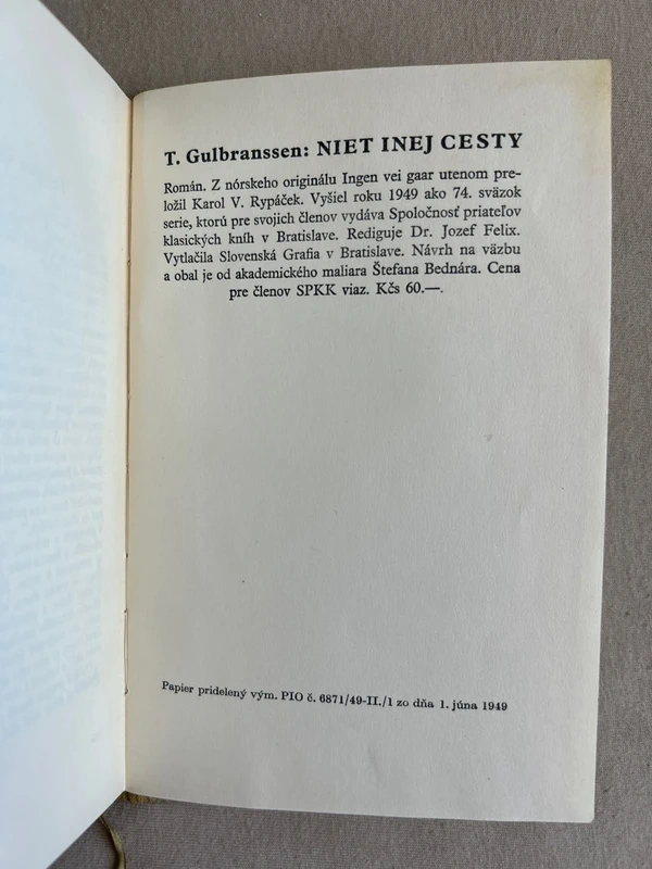 Niet inej cesty - Trygve Gulbranssen r. 1949 - 4