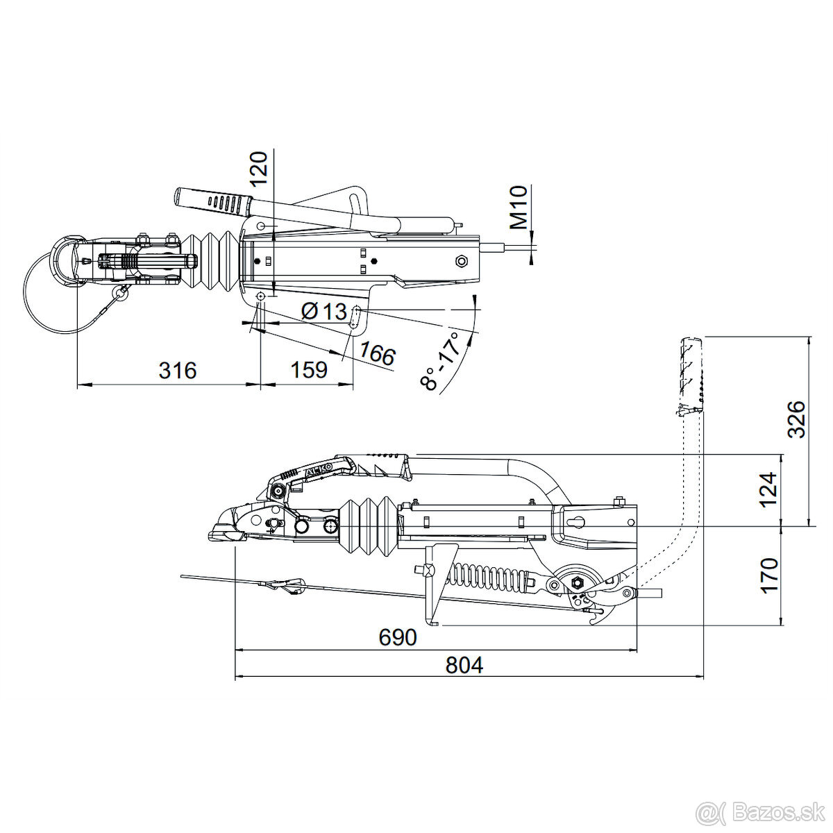 Predám tiahlo - nájazdovú brzdu AL-KO - 4