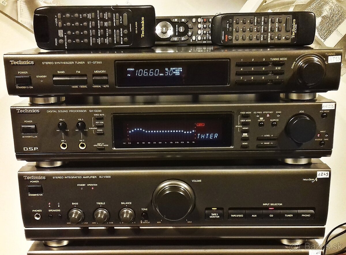 Zostava TECHNICS tuner, equalizer, zosilnovac, CD, deck= C01 - 4