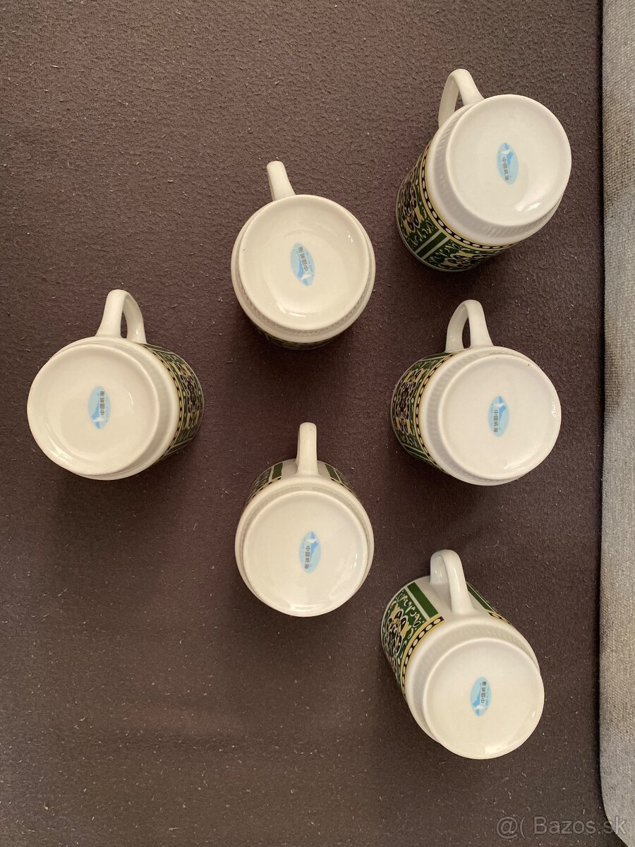 Retro čínske hrnčeky - zelené - 4