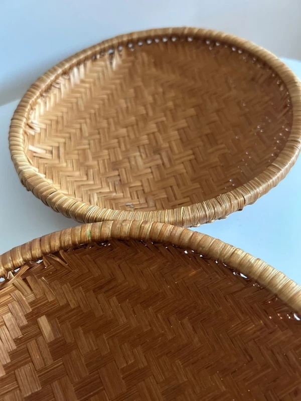 2 ks staré ratanové misky - 4