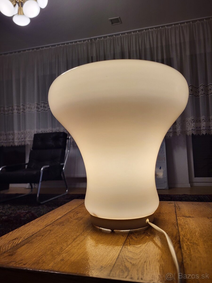 Retro sklenená stolová lampa - 4