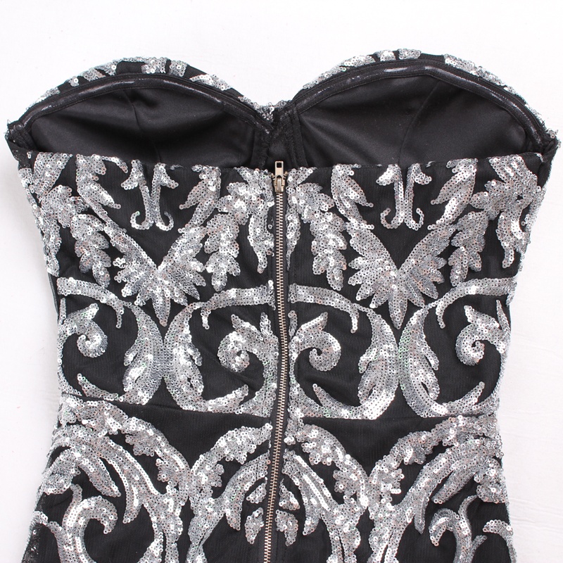 Krásne čierne spoločenské šaty - 4