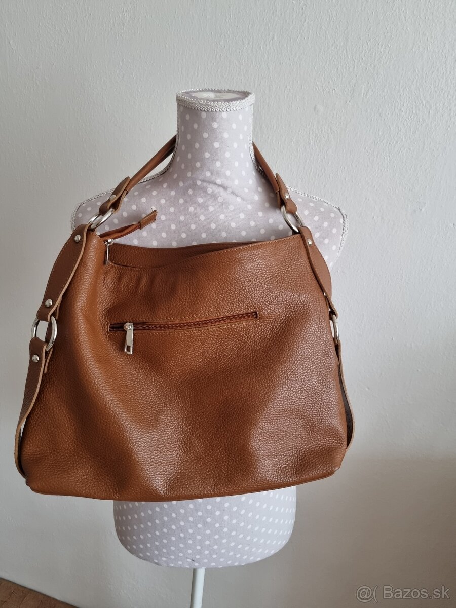 koňaková kožená kabelka - 4