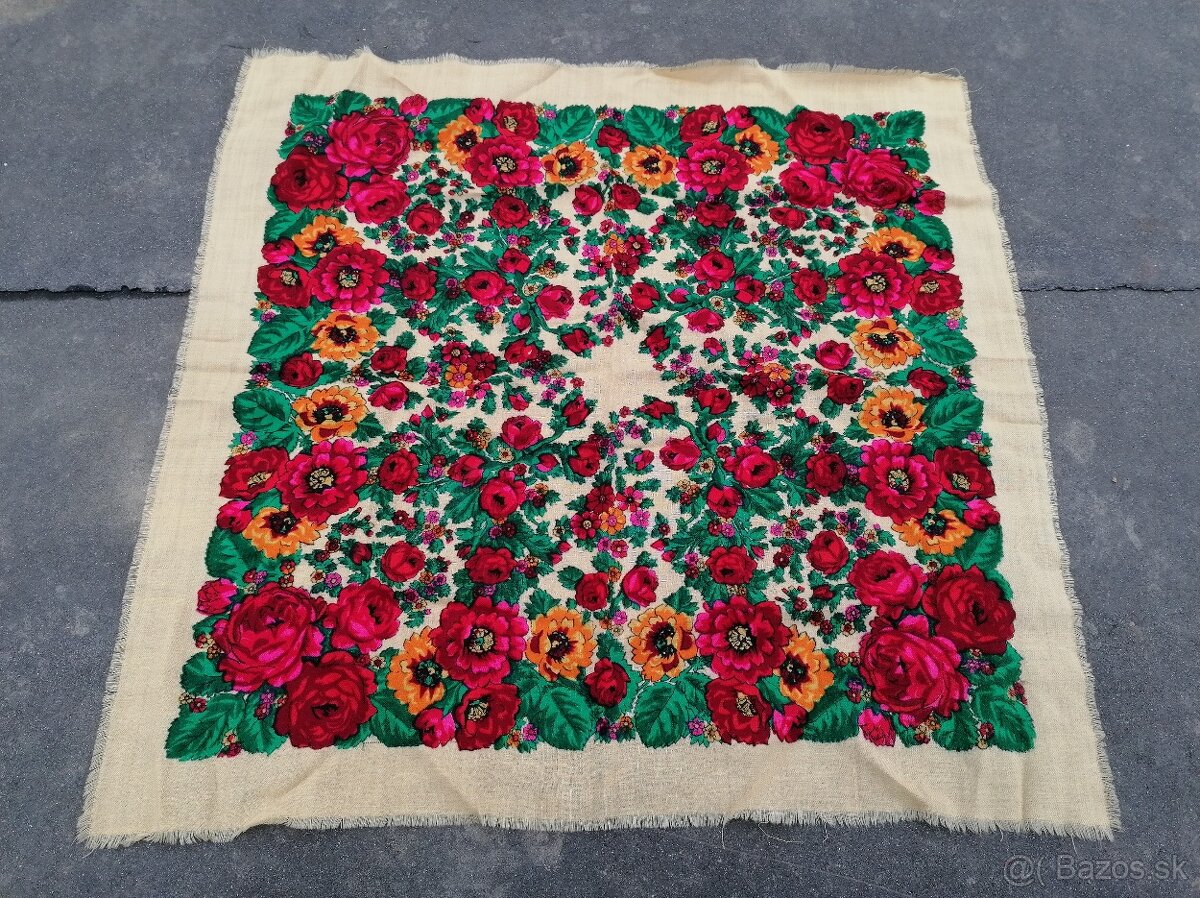 Predám starodávne kašmírové šatky a šál - 4