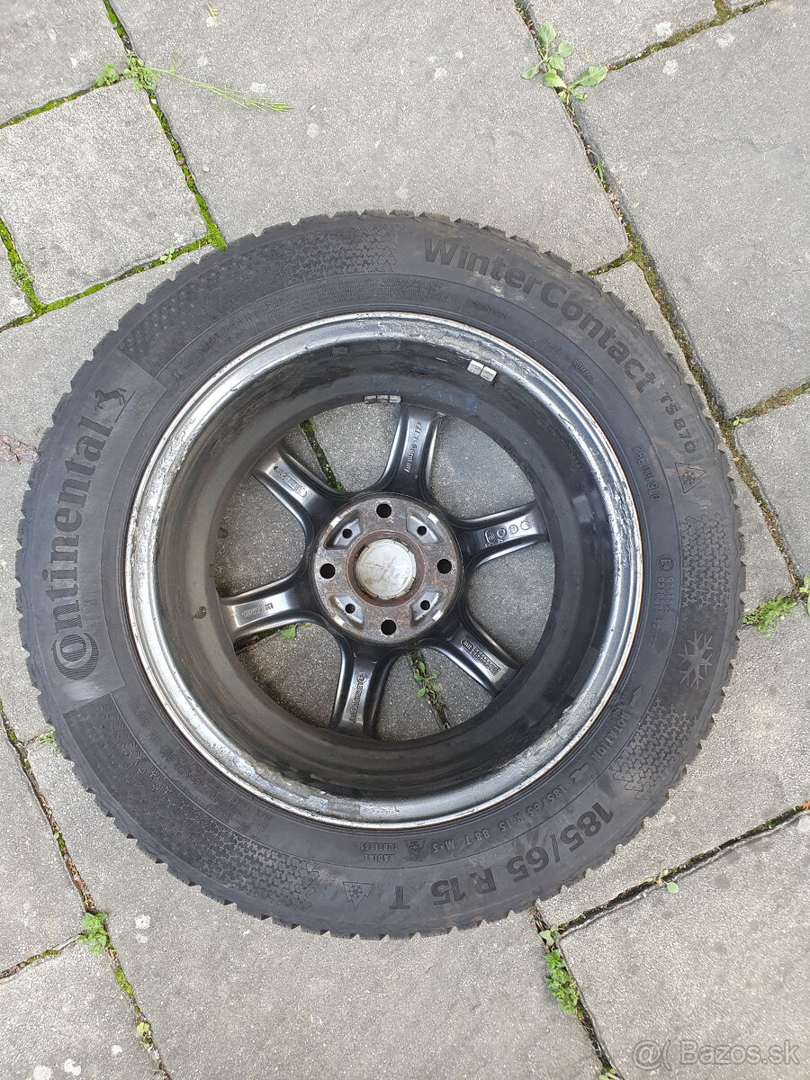 Predám hliníkové disky RIAL 15" + zimné pneu ET42 - 4x114,3 - 4