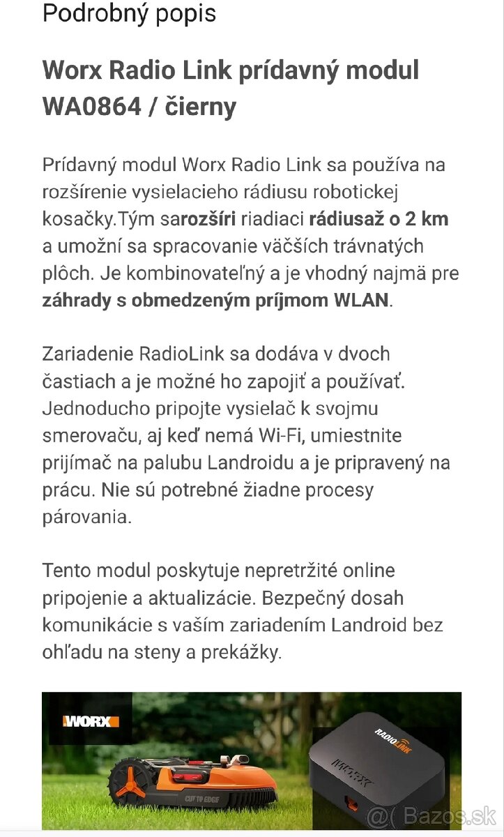 Worx WA0864 Landroid Radiolink - 4