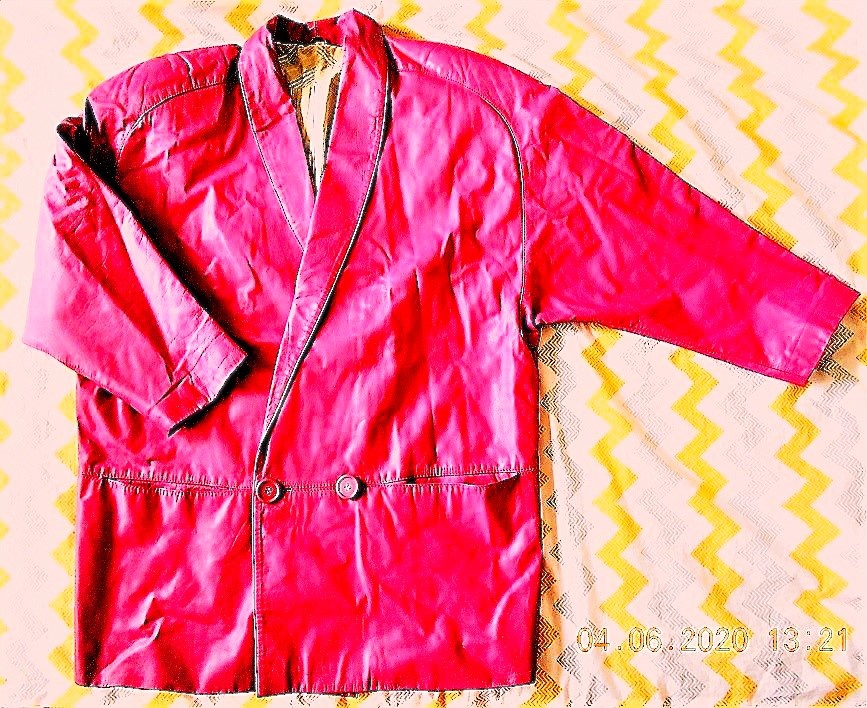 Kožené krémové sako a ružové kožené sako - 4