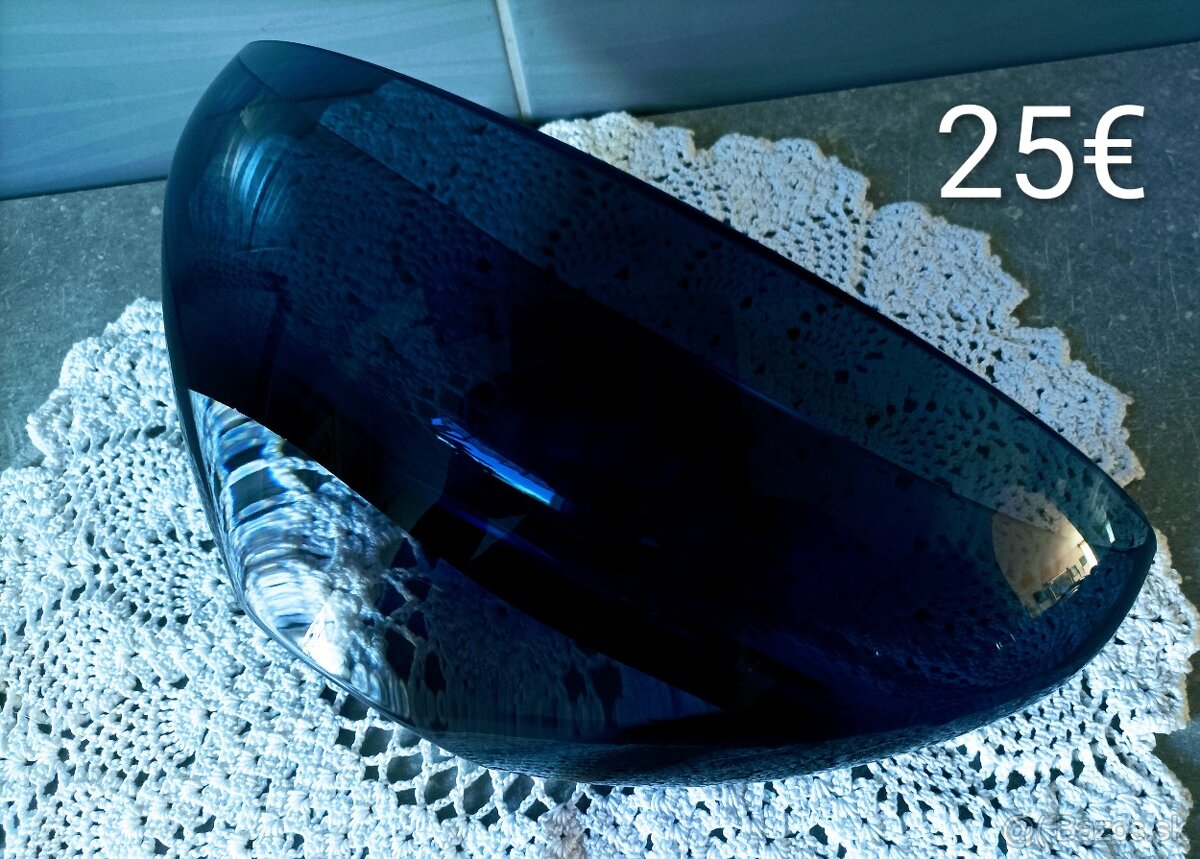 Hutné sklo - misy , váza - 4