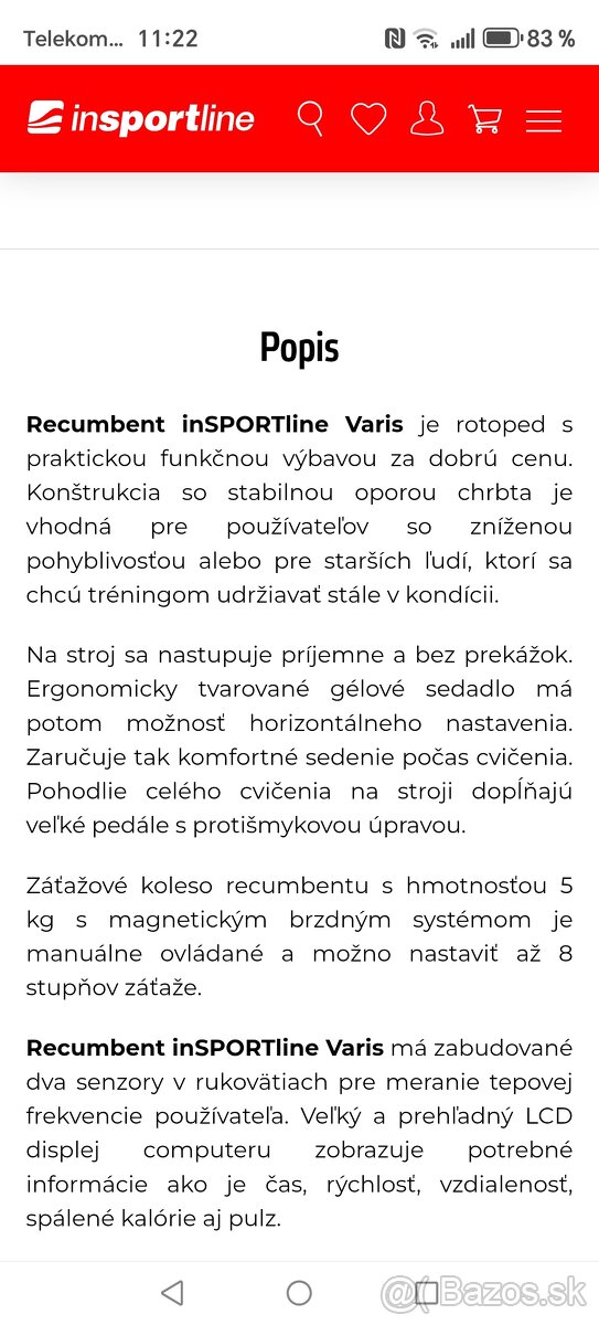 Recumbent poslilovaci stroj, rotoped - 4