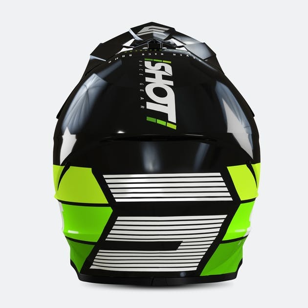 Prilba helma MX zelená čierna - 4