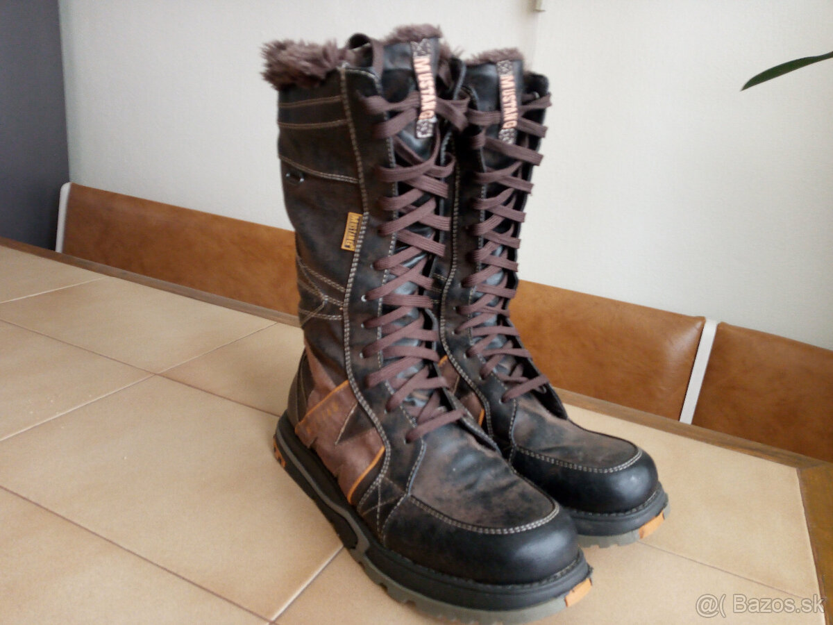 Zimna panska kozena obuv MUSTANG. - 4