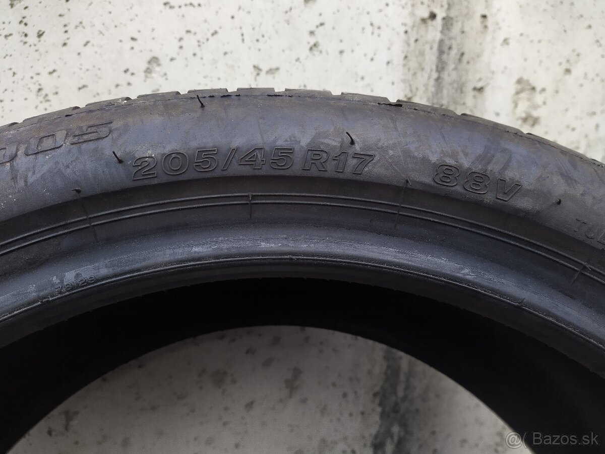 205/45 r17 Bridgestone letne 4.ks doveziem - 4
