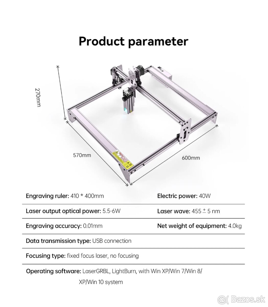 Laserová gravírovačka AtomStack a5 Pro + - 4