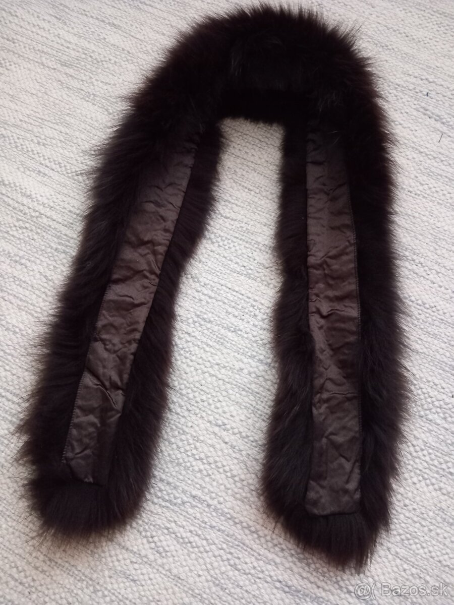 Kožušinový golier tmavohnedý - 4