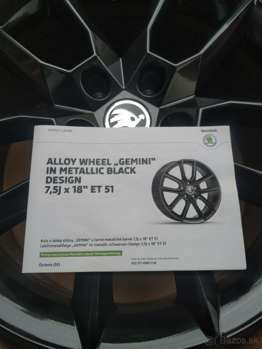 18" alu ŠKODA model GEMINI RS 100 % stav. - 4