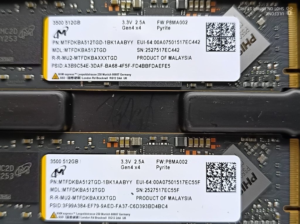 Micron 3400 512GB a Micron 3500 1TB a 2TB NVMe (7 000 MB/s) - 4