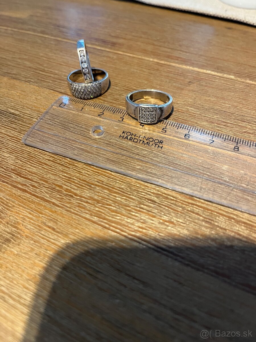 Strieborné prstene 3 ks - 4