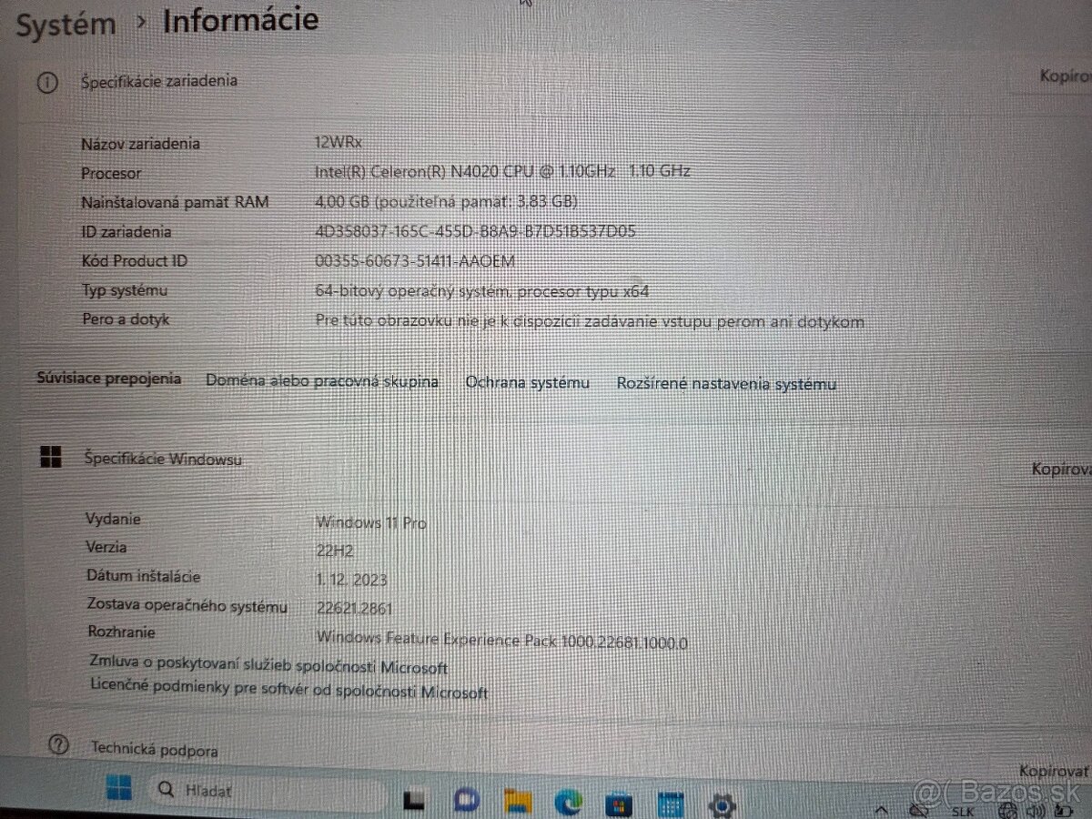Notebook UMAX VisionBook 12WRx – Windows 11 Pro, ľahký a skl - 4