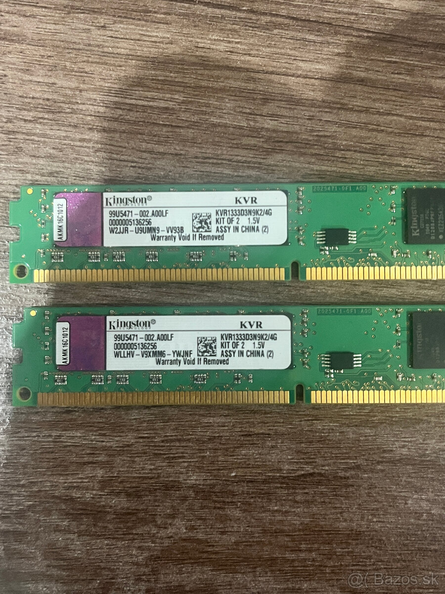 KINGSTON 4GB 1333MHz DDR3 - 4