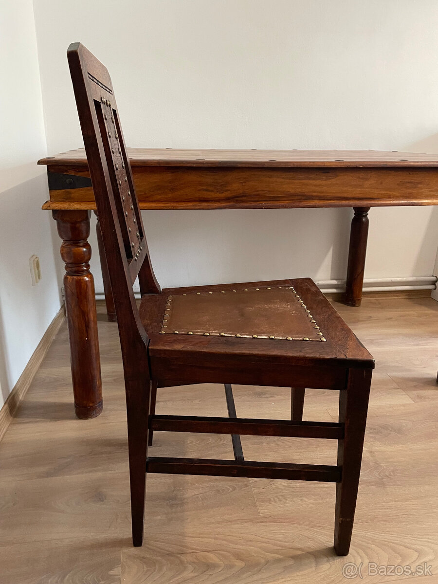 starožitný stôl a stoličky - 4