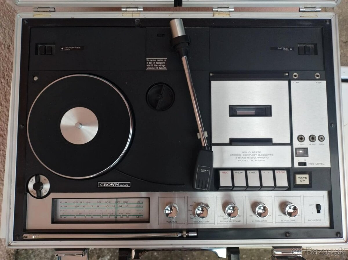 Prenosný mixážny pult v kufri (magnetofón, gramofón, rádio) - 4