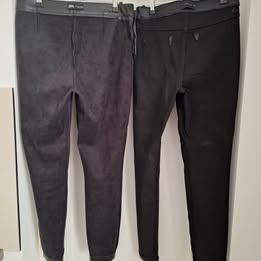 Dámske "kožené", glitrované nohavice - 4