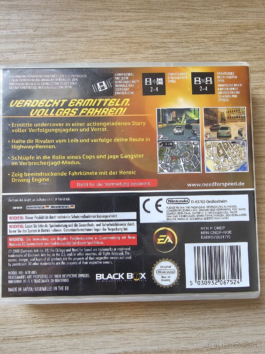 Nintendo DS hry - NFS, Bakugan - 4