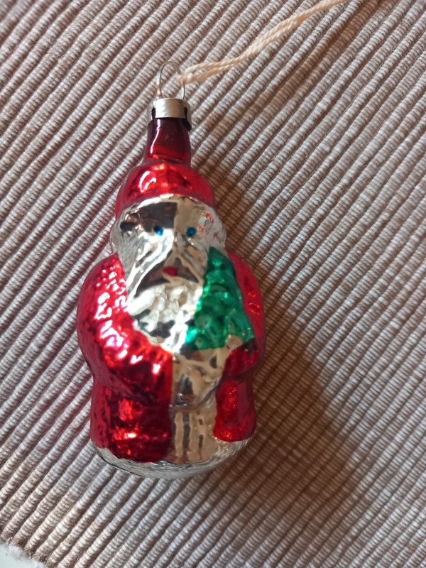 3ks starí vianoční mikulášikovia sklo 7x3,5 cm - po rodičoch - 4