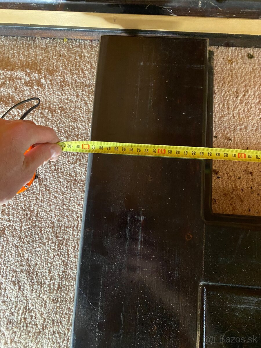 Masívna drevená posteľ tmavohnedá 100x212 - 4