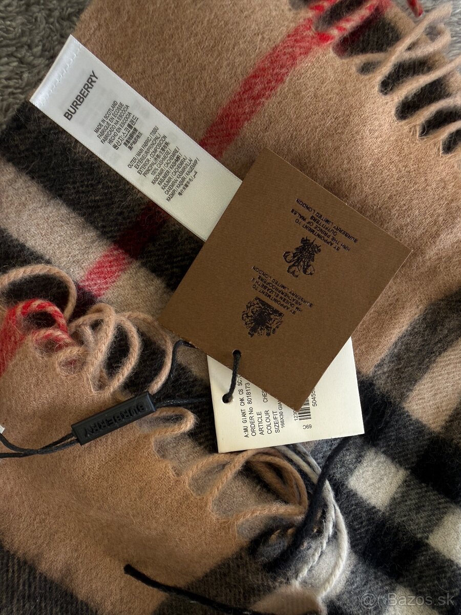 Burberry 100% kašmír šál - 4